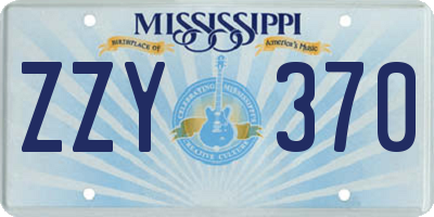 MS license plate ZZY370