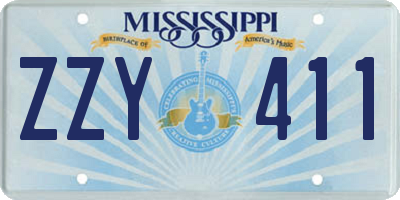 MS license plate ZZY411