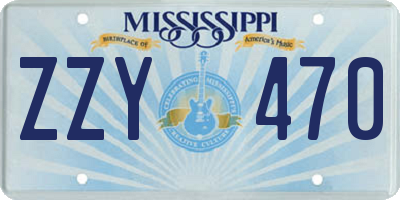 MS license plate ZZY470