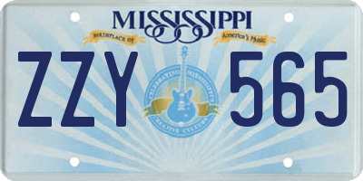 MS license plate ZZY565