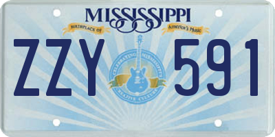 MS license plate ZZY591