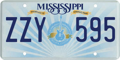 MS license plate ZZY595