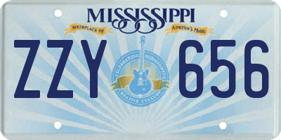 MS license plate ZZY656