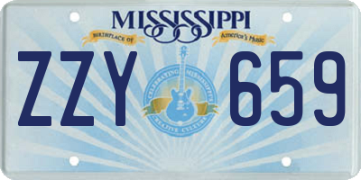 MS license plate ZZY659