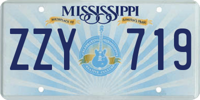 MS license plate ZZY719