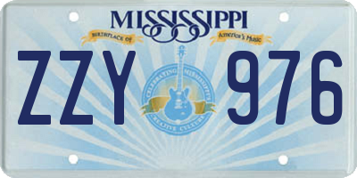 MS license plate ZZY976