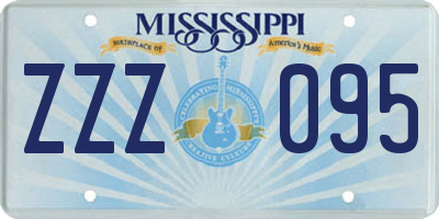 MS license plate ZZZ095