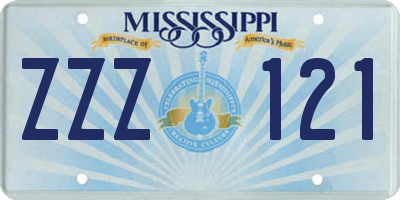 MS license plate ZZZ121