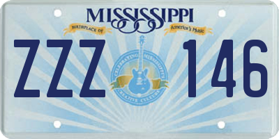 MS license plate ZZZ146