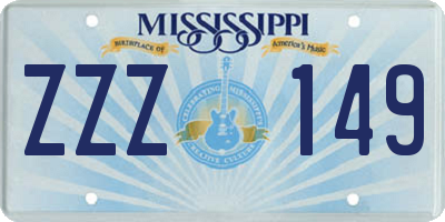 MS license plate ZZZ149