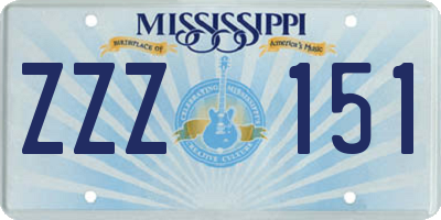 MS license plate ZZZ151