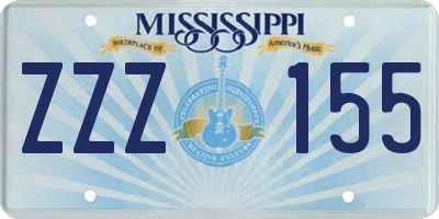 MS license plate ZZZ155