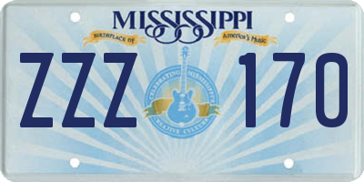 MS license plate ZZZ170