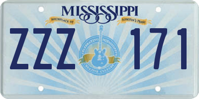 MS license plate ZZZ171