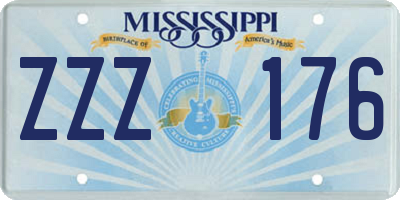 MS license plate ZZZ176