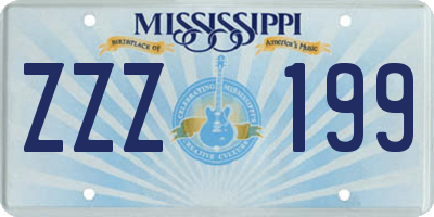 MS license plate ZZZ199