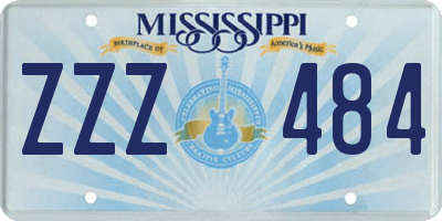 MS license plate ZZZ484