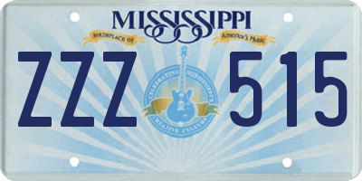 MS license plate ZZZ515