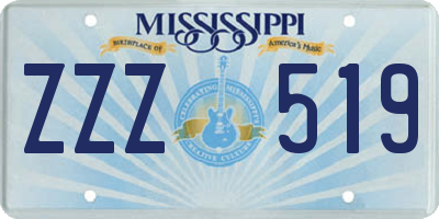MS license plate ZZZ519