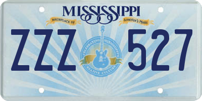 MS license plate ZZZ527