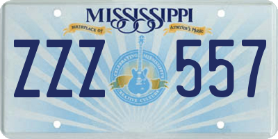 MS license plate ZZZ557