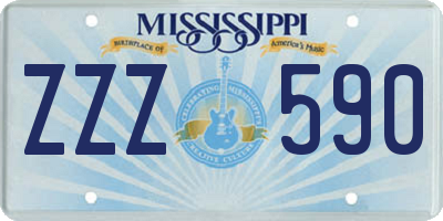 MS license plate ZZZ590