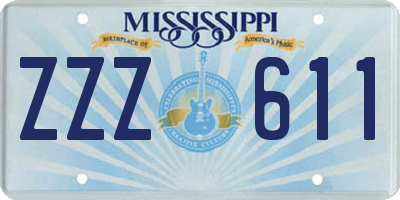 MS license plate ZZZ611