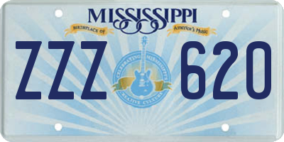 MS license plate ZZZ620