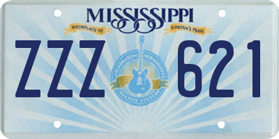 MS license plate ZZZ621