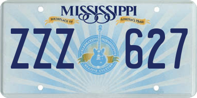 MS license plate ZZZ627
