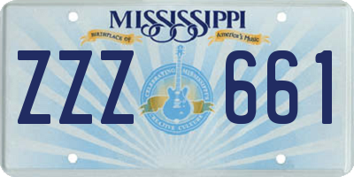 MS license plate ZZZ661