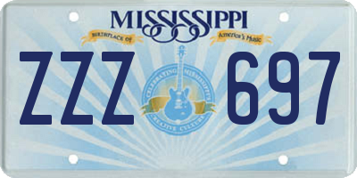 MS license plate ZZZ697