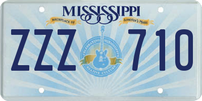 MS license plate ZZZ710