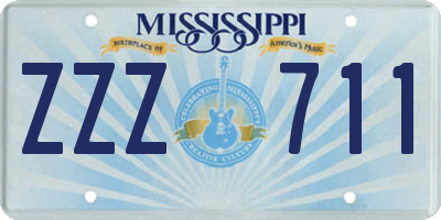 MS license plate ZZZ711