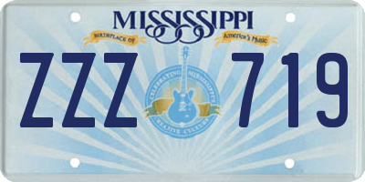 MS license plate ZZZ719