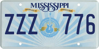 MS license plate ZZZ776