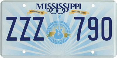 MS license plate ZZZ790