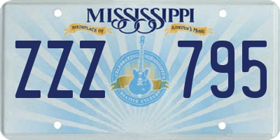 MS license plate ZZZ795