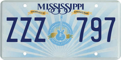 MS license plate ZZZ797