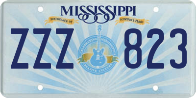 MS license plate ZZZ823