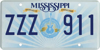 MS license plate ZZZ911