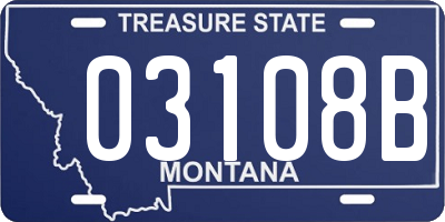 MT license plate 03108B