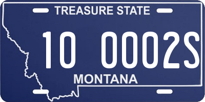 MT license plate 100002S