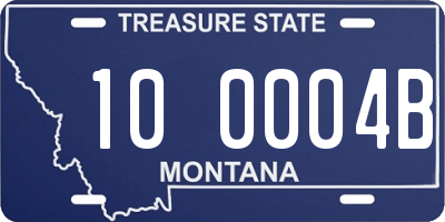 MT license plate 100004B