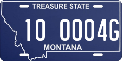 MT license plate 100004G