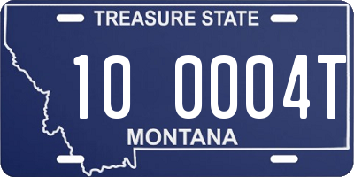 MT license plate 100004T