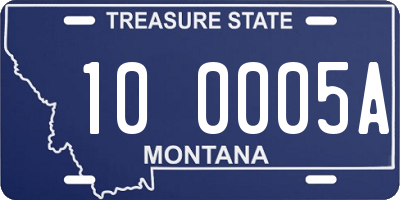 MT license plate 100005A