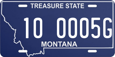 MT license plate 100005G