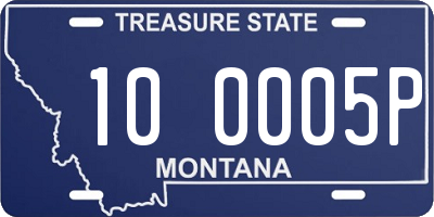 MT license plate 100005P