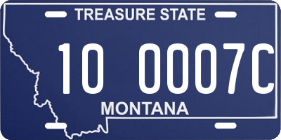 MT license plate 100007C
